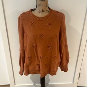 LOFT Carmel brown crew sweater